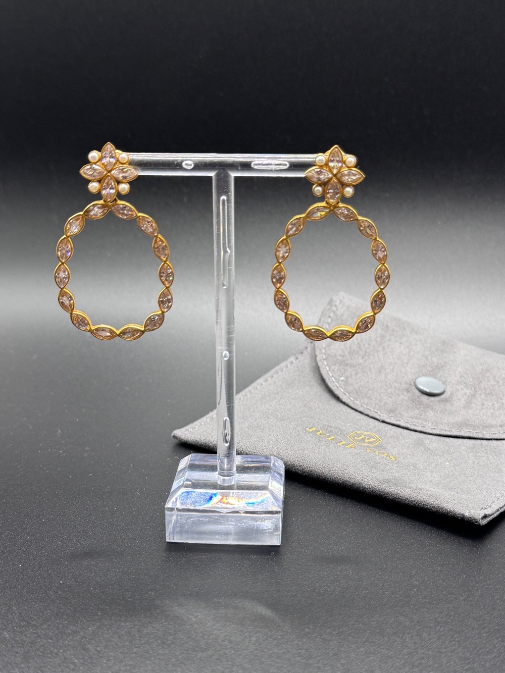Julie Vos Earrings. 24K gold plate. Julie Vos hallmark.